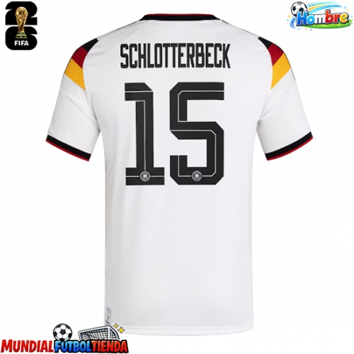 Camiseta Alemania Nico Schlotterbeck #15 Primera Equipación Replica Mundial 2026 mangas cortas
